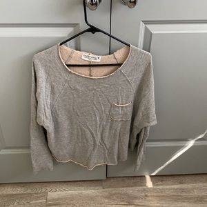 Project Social T size medium grey cutoff sweatshirt